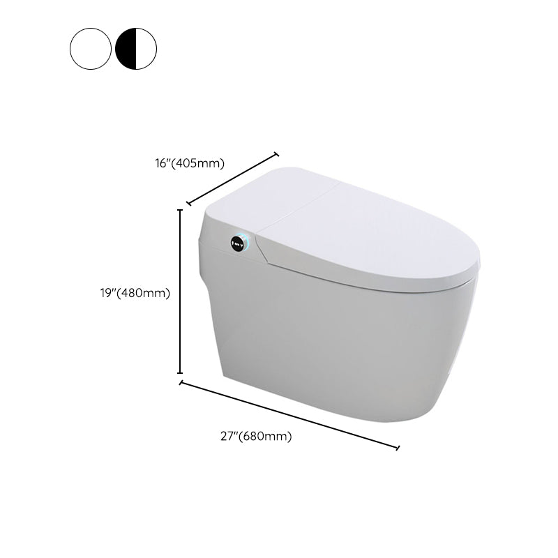 Elongated Ceramic Bidets Seat Smart Floor Standing Toilet Seat Bidet in White Clearhalo 'Bathroom Remodel & Bathroom Fixtures' 'Bidets' 'Home Improvement' 'home_improvement' 'home_improvement_bidets' 'Toilets & Bidets' 7612405