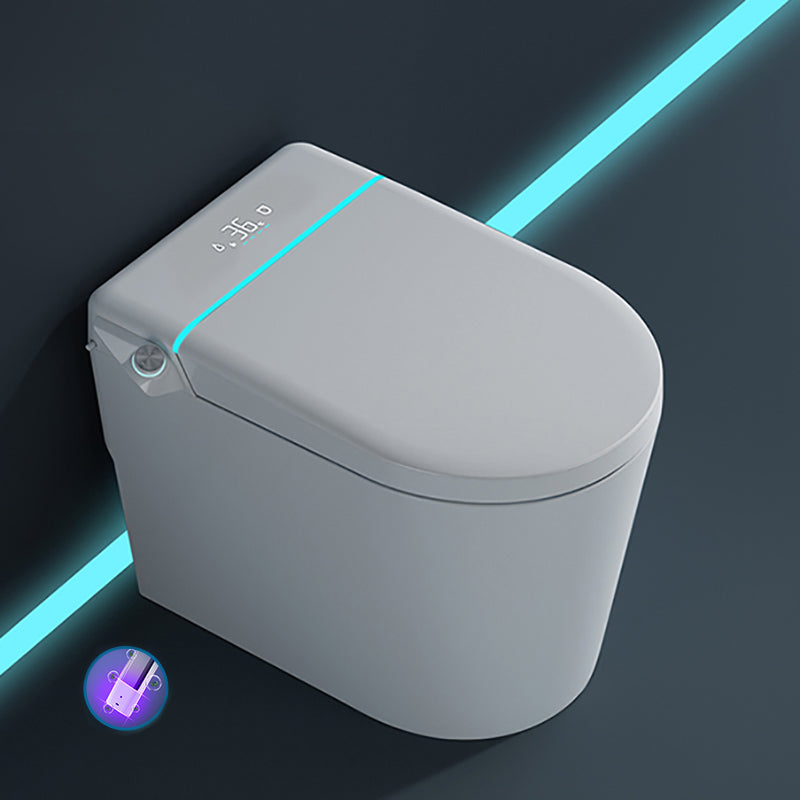 Contemporary White Wall Mounted Bidet Horizontal Ceramic with Bidet And Seat Automatic Lid Clearhalo 'Bathroom Remodel & Bathroom Fixtures' 'Bidets' 'Home Improvement' 'home_improvement' 'home_improvement_bidets' 'Toilets & Bidets' 7644376