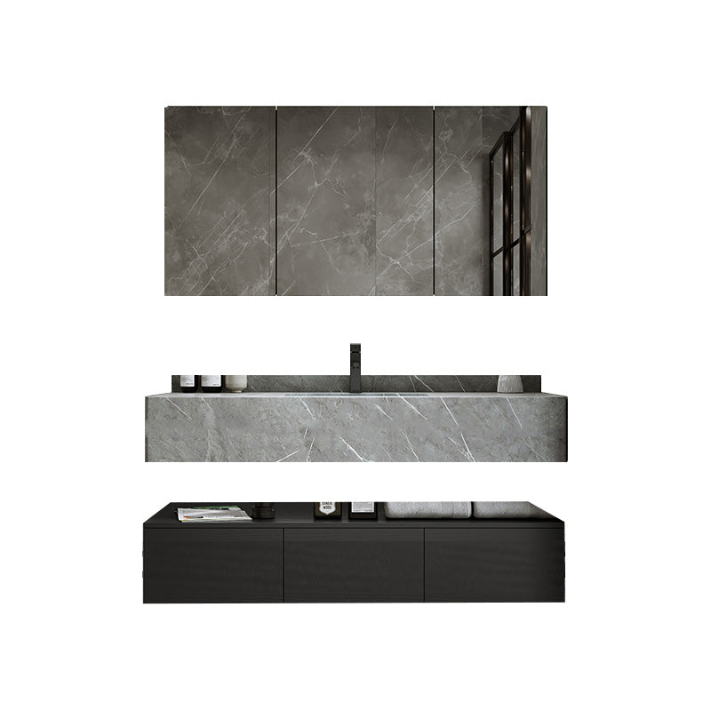 Modern Wood Sink Vanity Freestanding Bathroom Sink Vanity with Mirror Vanity & Faucet & Mirror Cabinet https: res.litfad.com site img item 2023 02 13 7667238 1200x1200.jpg Clearhalo 'Bathroom Remodel & Bathroom Fixtures' 'Bathroom Vanities' 'bathroom_vanities' 'Home Improvement' 'home_improvement' 'home_improvement_bathroom_vanities' 7667238