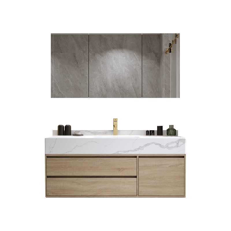 Modern Wall Mount Bathroom Vanity Set Wood Sink Vanity with Mirror Vanity & Faucet & Mirror Cabinet https: res.litfad.com site img item 2023 02 23 7678502 1200x1200.jpg Clearhalo 'Bathroom Remodel & Bathroom Fixtures' 'Bathroom Vanities' 'bathroom_vanities' 'Home Improvement' 'home_improvement' 'home_improvement_bathroom_vanities' 7678502