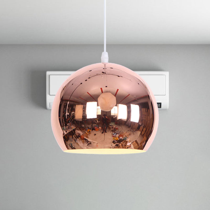 Metallic Orb Pendant Light 1 Light Industrial Style Hanging Light for Living Room Clearhalo 'Art Deco Pendants' 'Cast Iron' 'Ceiling Lights' 'Ceramic' 'Crystal' 'Industrial Pendants' 'Industrial' 'Metal' 'Middle Century Pendants' 'Pendant Lights' 'Pendants' 'Tiffany' Lighting' 769714