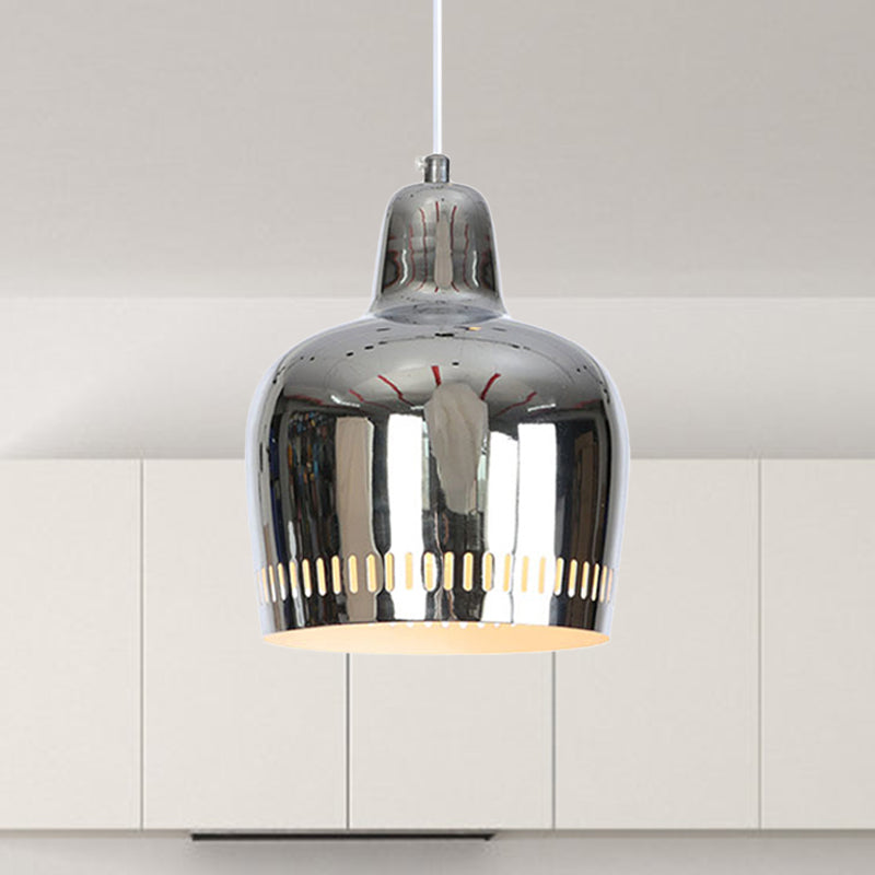 Mirror Bell Pendant Lamp Height Adjustable Modern Single Hanging Light for Living Room Clearhalo 'Art Deco Pendants' 'Cast Iron' 'Ceiling Lights' 'Ceramic' 'Crystal' 'Industrial Pendants' 'Industrial' 'Metal' 'Middle Century Pendants' 'Pendant Lights' 'Pendants' 'Tiffany' Lighting' 772256