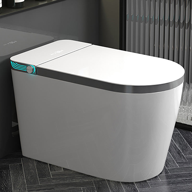 Smart Elongated Floor Standing Bidet in White with Heated Seat Auto Flush(Top Configuration) Clearhalo 'Bathroom Remodel & Bathroom Fixtures' 'Bidets' 'Home Improvement' 'home_improvement' 'home_improvement_bidets' 'Toilets & Bidets' 7758182