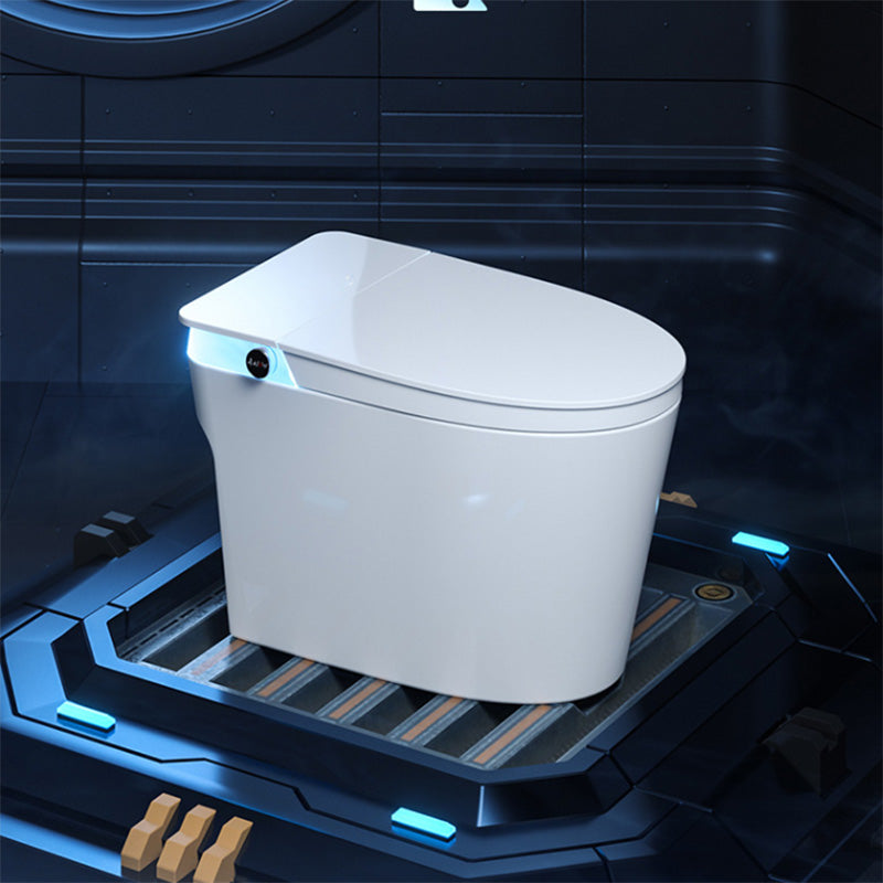 Contemporary White with Heated Seat Foot Sensor Ceramic Floor Standing Bidet Clearhalo 'Bathroom Remodel & Bathroom Fixtures' 'Bidets' 'Home Improvement' 'home_improvement' 'home_improvement_bidets' 'Toilets & Bidets' 7758526