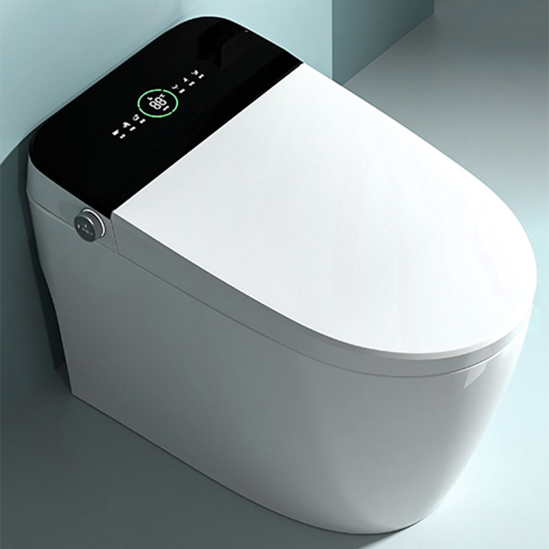 With Heated Seat Foot Sensor Ceramic Contemporary Elongated Floor Mount Bidet White Black Clearhalo 'Bathroom Remodel & Bathroom Fixtures' 'Bidets' 'Home Improvement' 'home_improvement' 'home_improvement_bidets' 'Toilets & Bidets' 7758811