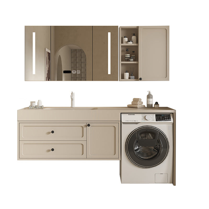 Mirror Included Freestanding Modern Bathroom Sink Vanity with Sink Vanity & Faucet & Mirror Cabinet & Side Cabinet https: res.litfad.com site img item 2023 03 28 7811538 1200x1200.jpg Clearhalo 'Bathroom Remodel & Bathroom Fixtures' 'Bathroom Vanities' 'bathroom_vanities' 'Home Improvement' 'home_improvement' 'home_improvement_bathroom_vanities' 7811538