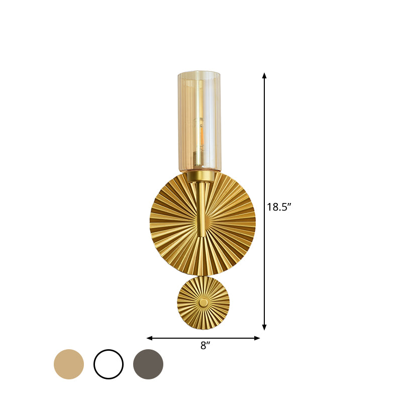 Mid Century Tubular Wall Lighting Ideas Clear/Amber/Smoke Grey Glass