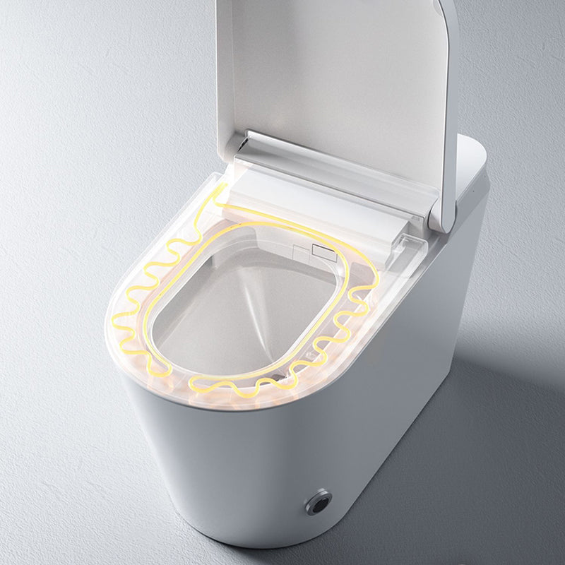 White Floor Standing Bidet with Temperature Control Elongated Contemporary Clearhalo 'Bathroom Remodel & Bathroom Fixtures' 'Bidets' 'Home Improvement' 'home_improvement' 'home_improvement_bidets' 'Toilets & Bidets' 7878096