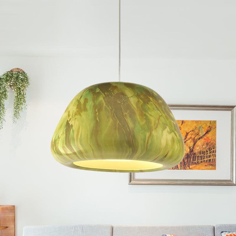 Bowl Living Room Ceiling Hang Fixture Vintage Aluminum 1 Light Green/Red Brown/Coffee Drop Pendant Clearhalo 'Art Deco Pendants' 'Cast Iron' 'Ceiling Lights' 'Ceramic' 'Crystal' 'Industrial Pendants' 'Industrial' 'Metal' 'Middle Century Pendants' 'Pendant Lights' 'Pendants' 'Tiffany' Lighting' 790919