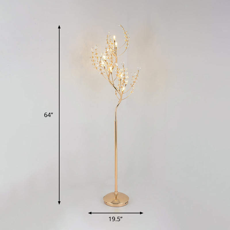 Cut Crystal Tree Standing Light Postmodern Living Room LED Stand Up ...
