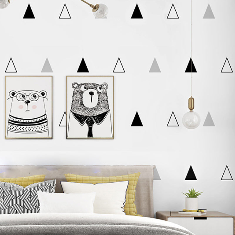 Pastel Color Wall Covering Simple Geometries and Triangle 57.1 sq ft. Non-Pasted Decorative Wallpaper Clearhalo 'Modern wall decor' 'Modern' 'Wallpaper' Wall Decor' 887680