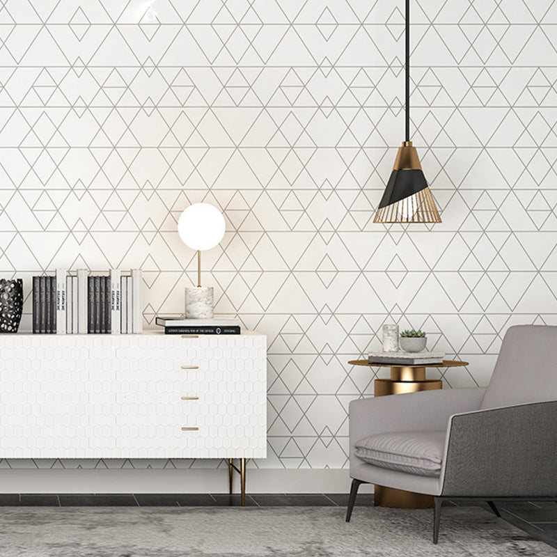 Modern and Light Wall Decor Geometries and Harlequin Non-Pasted Wallpaper, 20.5"W x 33'L Clearhalo 'Modern wall decor' 'Modern' 'Wallpaper' Wall Decor' 888042