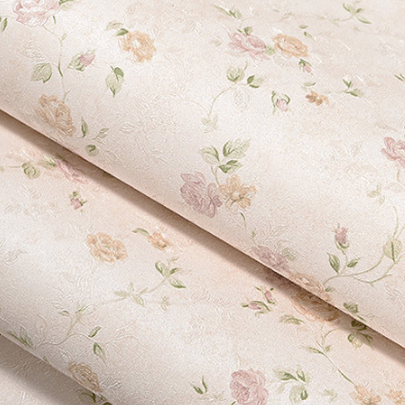 Multi-Colored Romantic Countryside Wallpaper with Dense Flower Design, Non-Pasted, 57.1 sq ft. Clearhalo 'Country wall decor' 'Rustic' 'Wallpaper' Wall Decor' 888198