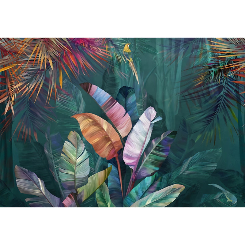 Tropical Banana Leaf Wall Art in Green Living Room Mural Wallpaper, Made to Measure Clearhalo 'Wall Decor' 'Wall Mural' 918916