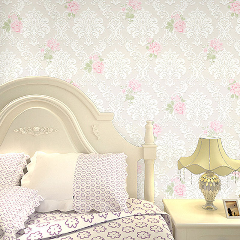 Living Room Wall Decor with Soft Color 3D Rose, 31 ft. x 20.5 in, Non-Pasted Clearhalo 'Country wall decor' 'Rustic' 'Wallpaper' Wall Decor' 926657