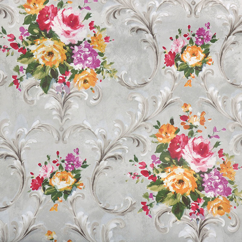 Vinyl 33'L x 20.5"W Wall Covering Non-Pasted Cluster Blossom Wallpaper Roll for Bedroom Clearhalo 'Country wall decor' 'Rustic' 'Wallpaper' Wall Decor' 927388