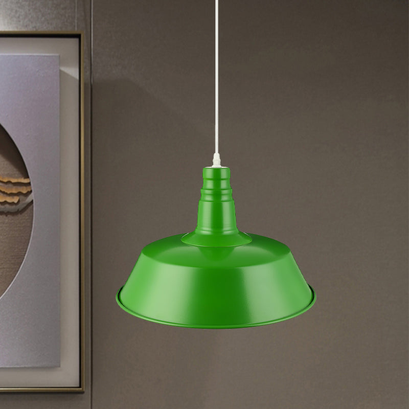 10/14 Inch Wide Barn Living Room Pendant Lighting Industrial Style Metal 1 Bulb Pink/Yellow Hanging Light with Adjustable Cord Clearhalo 'Art Deco Pendants' 'Cast Iron' 'Ceiling Lights' 'Ceramic' 'Crystal' 'Industrial Pendants' 'Industrial' 'Metal' 'Middle Century Pendants' 'Pendant Lights' 'Pendants' 'Tiffany' Lighting' 962137