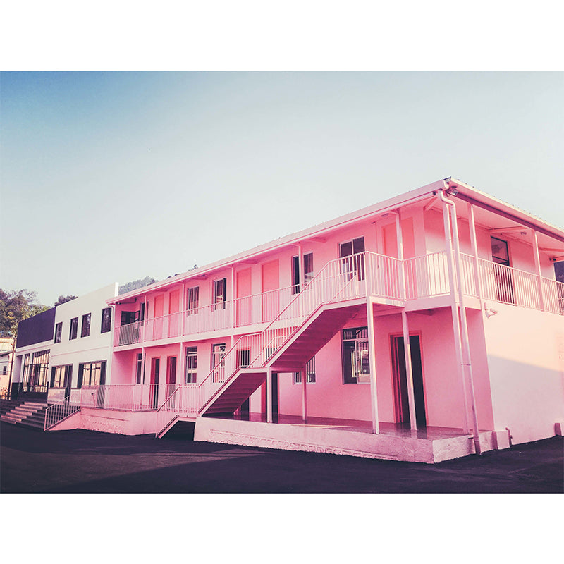 Full Photo Romantic Mural Wallpaper for Girl's Bedroom with European Construction in Pastel Pink Clearhalo 'Wall Decor' 'Wall Mural' 969788