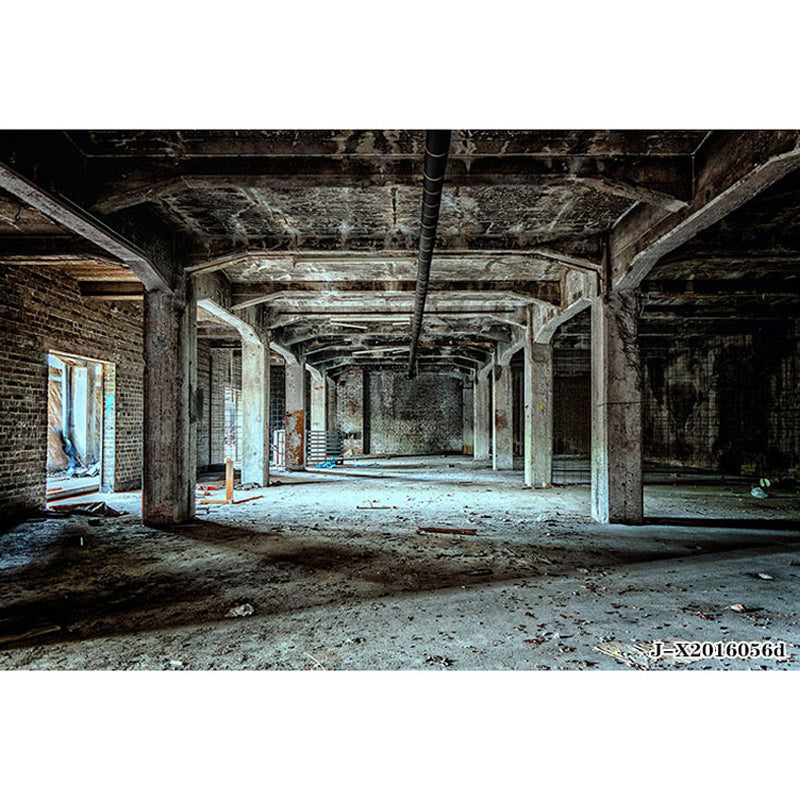 Full Size 3D Warehouse Mural in Brown Non-Woven Fabric Wall Art for Meeting Room, Custom-Made Clearhalo 'Wall Decor' 'Wall Mural' 970080