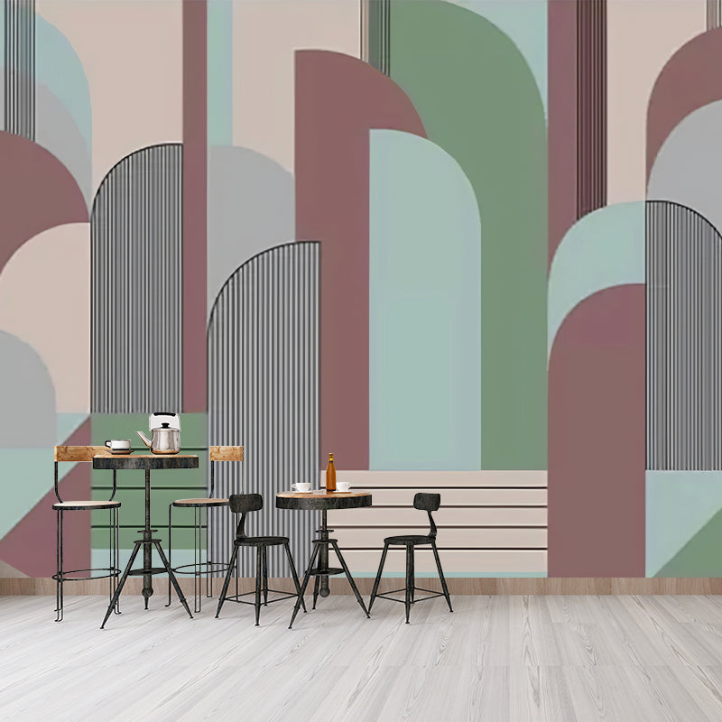 Illustration Geometries Wall Mural Decal Extra Large Wall Art for Living Room, Made to Measure Clearhalo 'Wall Decor' 'Wall Mural' 977739