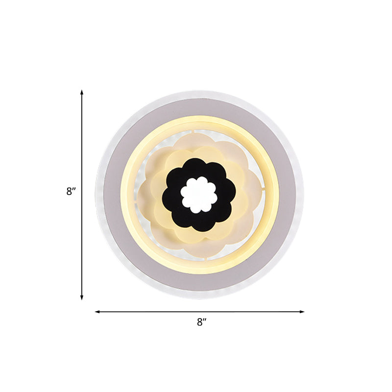 Acrylic Round Sconce Lamp Fixture Contemporary LED White Wall Mount Light for Bedside Clearhalo 'Cast Iron' 'Glass' 'Industrial' 'Modern wall lights' 'Modern' 'Tiffany' 'Traditional wall lights' 'Wall Lamps & Sconces' 'Wall Lights' Lighting' 983266