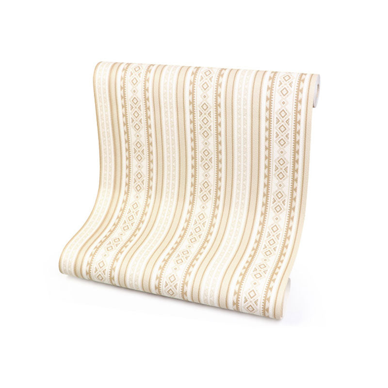 Neutral Color European Wall Decor 57.1 sq ft. Vertical Stripe Wallpaper for Dining Room Clearhalo 'Vintage wall decor' 'Vintage' 'Wallpaper' Wall Decor' 984474