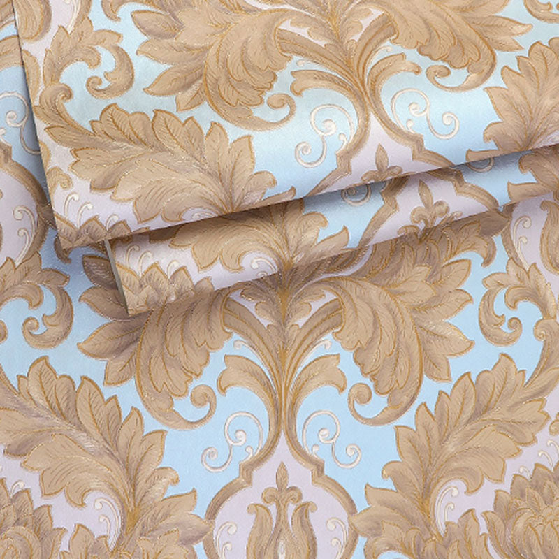 Stain-Resistant Damask Design Wallpaper 33' x 20.5" Classic Wall Covering for Living Room Decor Clearhalo 'Vintage wall decor' 'Vintage' 'Wallpaper' Wall Decor' 984489