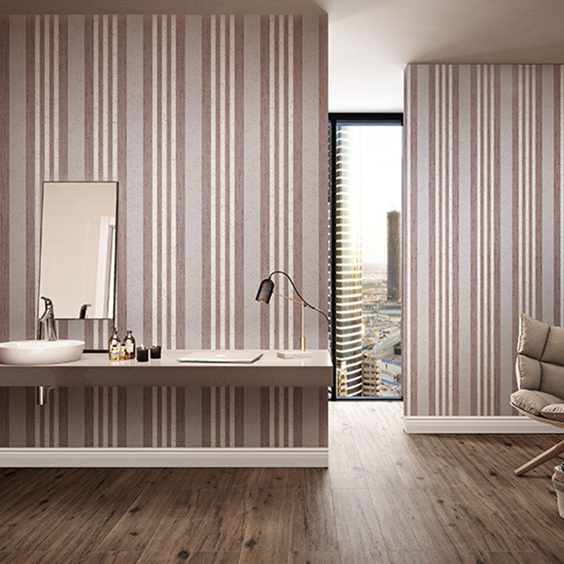 Simple Vertical Stripe Wallpaper Roll for Guest Room Decoration, Natural Color, 57.1 sq ft. Clearhalo 'Modern wall decor' 'Modern' 'Wallpaper' Wall Decor' 984920