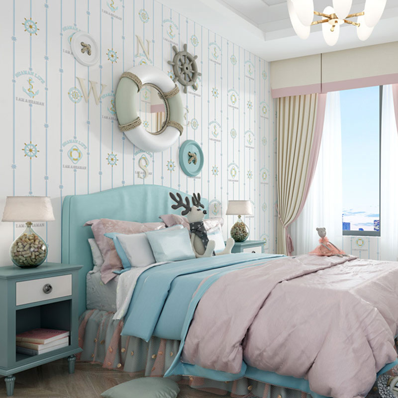 Simple Cartoon Star Wall Covering in Natural Color Non-Woven Material Wallpaper for Kids, 33' x 20.5" Beige Rudder Clearhalo 'Wall Decor' 'Wallpaper' 985008