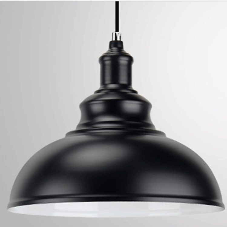 Factory Cylinder/Dome Pendant Lamp 1-Light Ceramic Hanging Light Kit in Black for Dining Room Clearhalo 'Art Deco Pendants' 'Cast Iron' 'Ceiling Lights' 'Ceramic' 'Crystal' 'Industrial Pendants' 'Industrial' 'Metal' 'Middle Century Pendants' 'Pendant Lights' 'Pendants' 'Tiffany' Lighting' 0000