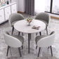 Round Shape 4 Legs Modern Dining Table White Fixed Table of Sintered Stone Clearhalo ' dining_table' 'Dining Tables & Seating' 'Dining Tables' 'furn' 'furn_dining_table' 'Furniture' 'furniture_dining_table' 'Kitchen & Dining Furniture' 'kitchen&dining_furn' 'kitchen' 'kitchen_dining_table' 1200x1200_00009340-90b4-4771-8eb3-c72b4ff52dc6