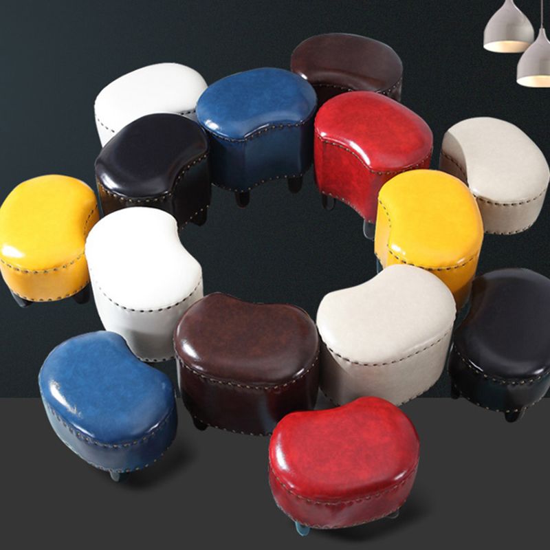 Modern Irregular Leather Ottoman Water Resistant Footstool Ottoman with Nailhead Trim Clearhalo 'furn' 'furn_ottomans_poufs' 'Furniture' 'Living Room Furniture' 'Ottomans & Poufs' 'ottomans_poufs' 1200x1200_0006a9bd-e6dd-4400-8da2-74997c09ebc0