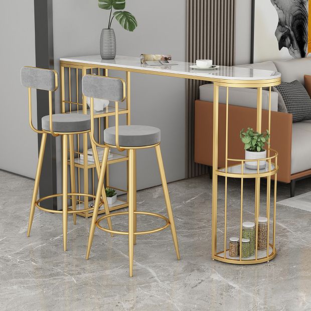 Luxurious Irregular Shape Bar Table Juego de 1/3 piezas de la mesa sinterizada del mostrador de piedra sinterizada