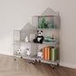 Modern Metal Bookshelf Standard Open Shelf Bookcase in Burnish