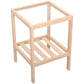Contemporary Glass Top Nightstand Open Storage Night Table with Legs ,19.7" Tall