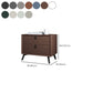 Leather Bed Nightstand Contemporary Bedside Cabinet for Bedroom