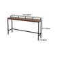 Rectangular Pine Wood Top Bistro Table Industrial Bar Table with Trestle Base in Black Clearhalo 'Bar Furniture' 'Bar Tables' 'bar_tables' 'furn' 'furn_bar_tables' 'Furniture' 'Kitchen & Dining Furniture' 1200x1200_000b27b2-2656-4821-a7ad-ad86526e8ba3