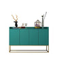 Tavolo da sideboard a 4 porte in legno massiccio glam con base di metallo