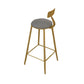 Contemporary Bar Stool Cushion Barstool with Gold Metal Legs