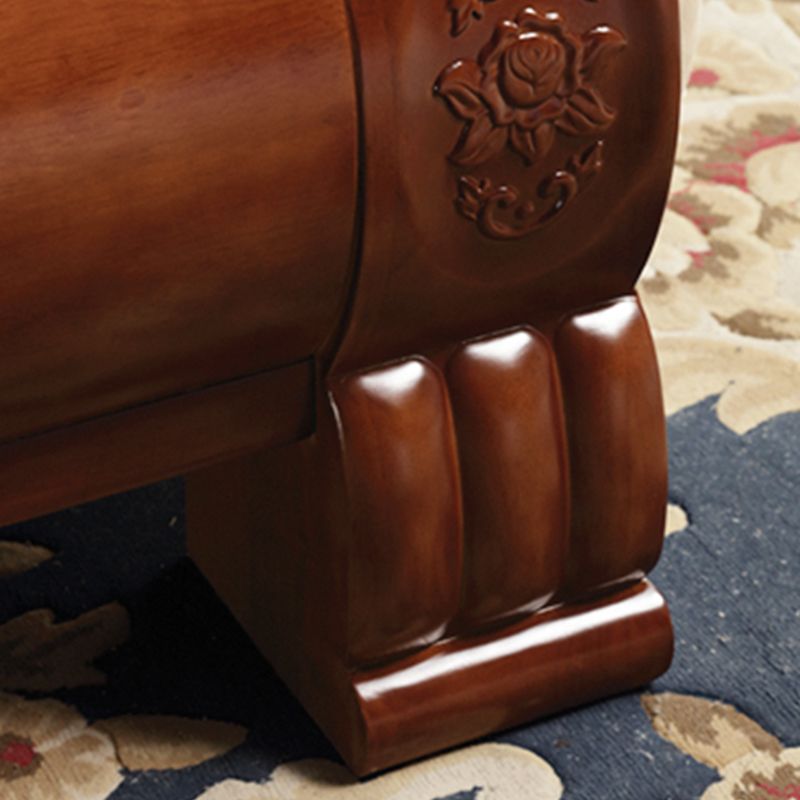 84.65 inch Wide Traditional Bed Rubberwood Bed Frame with Headboard Clearhalo 'Bedroom Furniture' 'Beds' 'furn' 'furn_beds' 'Furniture' 1200x1200_001161df-9ae4-4603-b282-ca0558da75f7