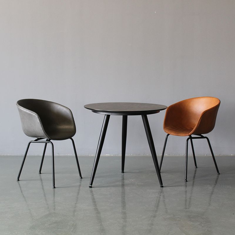 Industrial Meeting Room Arm Chair Matte Finish Solid Back Dining Chair (Set of 2) Clearhalo ' kitchen&dining_furn' 'Dining Chairs' 'Dining Tables & Seating' 'dining_chair' 'furn' 'furn_dining_chair' 'Furniture' 'furniture_dining_chair' 'Kitchen & Dining Furniture' 'kitchen' 1200x1200_00136f9b-07db-4287-8c2d-bcab65645eb1