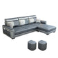 Modern 3-seat Sectionals Pillow Top Arm Sofa with Adjustable Headrest Clearhalo 'Furniture' 'furniture_sectionals' 'kitchen' 'kitchen_sectionals' 'Living Room Furniture' 'Sectionals' 1200x1200_001564fd-829d-416a-9521-2873a13b9ffc