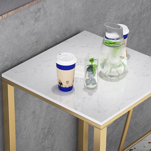 1/3/5 stuks glamour ijzeren staaf tafel set witte faux marmeren top bistro set met voetsteun