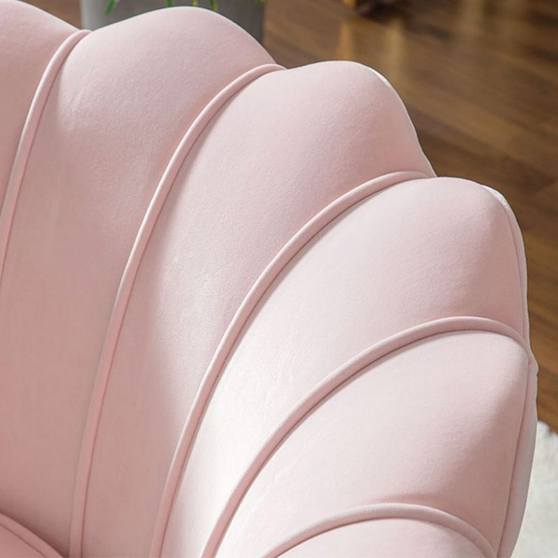 28.74" L x 28.74" W Velvet/Bonded Leather Barrel Accent Chair Sewn Pillow Back Chair Clearhalo 'Accent Chairs' 'accent_chairs' 'Chairs & Seating' 'furn' 'furn_accent_chairs' 'Furniture' 'furniture_accent_chairs' 'Living Room Furniture' 1200x1200_00182e89-270e-46d8-a8c3-a21f35d92d96