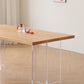 Table rectangulaire Glam en bois avec pieds en acrylique pour la maison