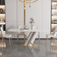 Modern Style Dining Rectangle Table Dining Stone Table for Kitchen Clearhalo 'Dining Tables & Seating' 'Dining Tables' 'dining_table' 'furn' 'furn_dining_table' 'Furniture' 'Kitchen & Dining Furniture' 1200x1200_001af499-7454-4572-9d5c-3564bdd04eb2