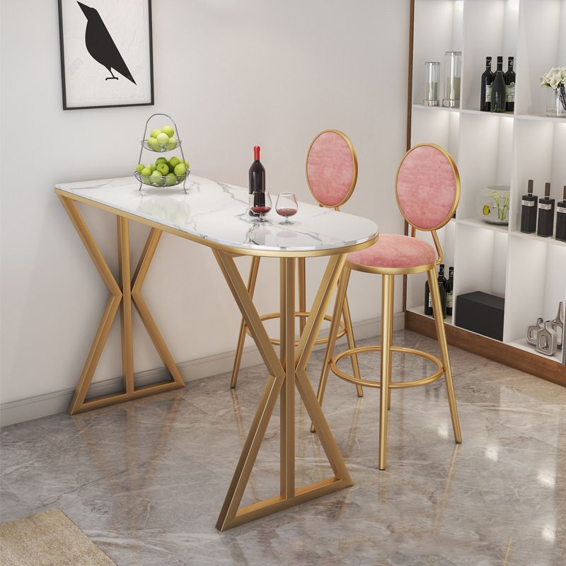 1/2/3/5 Stuks Luxe Onregelmatige Vorm Pub Tafelset Gesinterde Stenen Top Bistro Tafelset