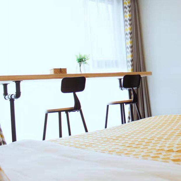 Brown Industrial Style Bar Table Solid Wood Milk Tea Shop Bar Table Clearhalo 'Bar Furniture' 'Bar Tables' 'bar_tables' 'furn' 'furn_bar_tables' 'Furniture' 'furniture_bar_tables' 'Kitchen & Dining Furniture' 1200x1200_001d1a89-b183-4bc1-bb2f-d815b592f123