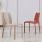 Sillas de comedor de espalda baja moderna silla lateral de cuero sintética