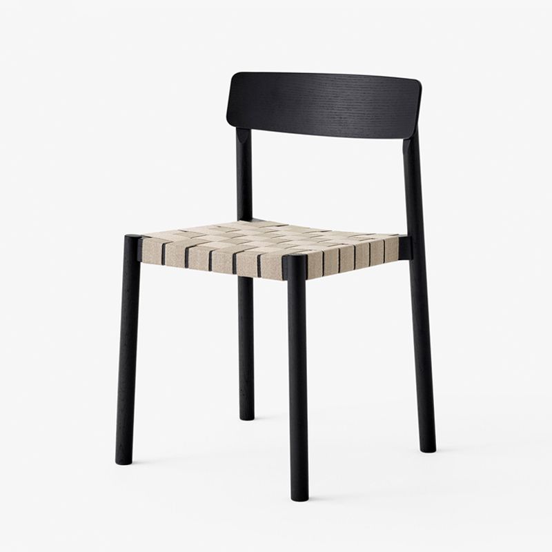 Moderno sedia da pranzo in legno massiccio a legno massiccio.